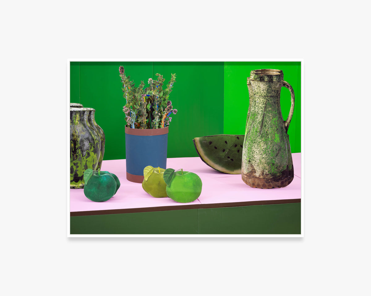 Apples and Watermelon in Green